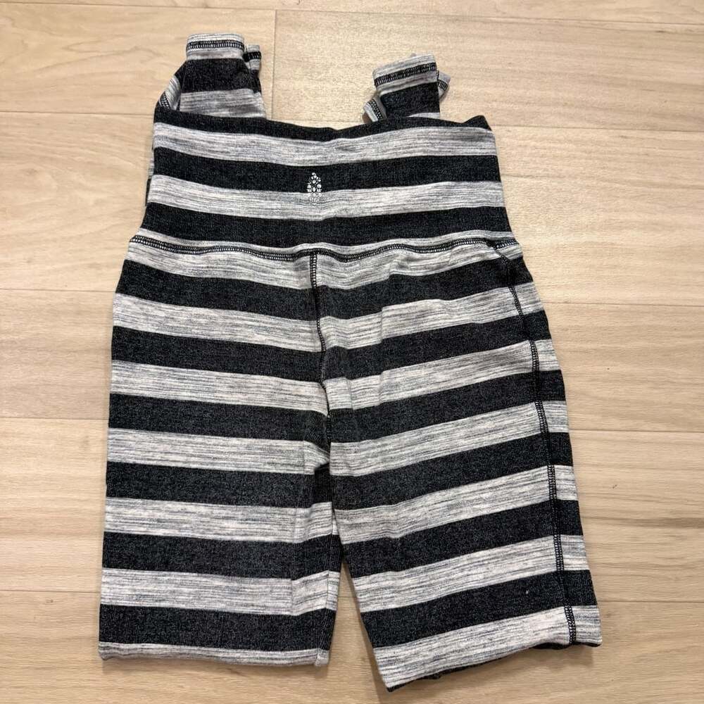 Free People FP Movement Striped Stirrup Leggings Size Small Gray Black